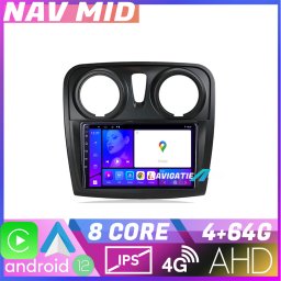 Navigatie Android 12 pentru Dacia Sandero Logan Lodgy 2012-2020, 4GB+64GB