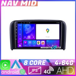 Navigatie Volvo S80 2004-2006 Android 12, 4GB RAM, 64GB, CarPlay