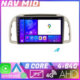 Navigatie dedicata Nissan Micra 2002-2010 Android 12, 4GB+64GB, CarPlay