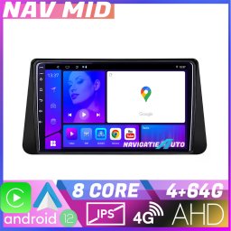 Navigatie Nissan Micra 2014-2019 Android 12, 4GB RAM, 64GB, CarPlay