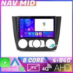 Navigatie BMW Seria 1 E87 2007-2011 Android 12, 4GB RAM, 64GB, CarPlay