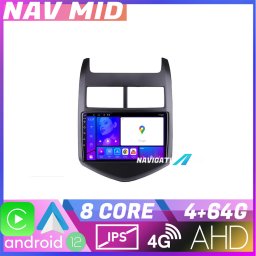 Navigatie Chevrolet Aveo 2010-2013 Android 12, 4GB RAM, 64GB, CarPlay