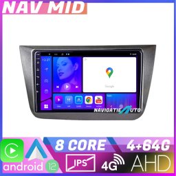 Navigatie Seat Altea 2005-2014 Android 12, Octa Core, 4GB RAM, 64GB, CarPlay