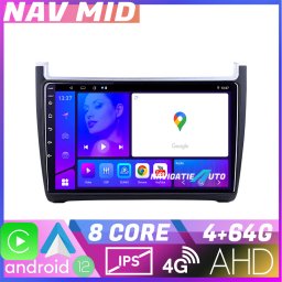 Navigatie dedicata VW Polo 2014 Android 12, 4GB RAM, 64GB, CarPlay