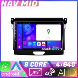 Navigatie auto Ford Ranger Android 12, 4GB RAM, 64GB, CarPlay, 720P