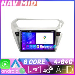 Navigatie Android Peugeot 301 si Citroen C-Elysée 4GB+64GB 720P CarPlay