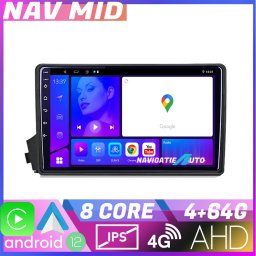 Navigatie Android 12 pentru SsangYong Kyron si Actyon, 4GB RAM, 64GB, CarPlay