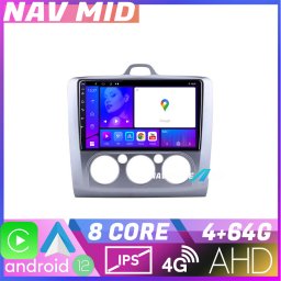 Navigatie Ford Focus 2 Android 12, 4GB+64GB, 720P, CarPlay, 4G