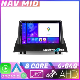 Navigatie Renault Megane 2 Android 12, 4GB RAM, 64GB, CarPlay