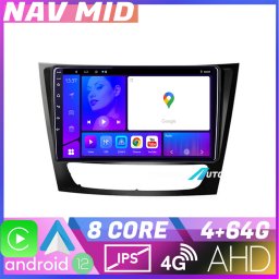 Navigatie Mercedes W211 W219 Android 12, 4GB+64GB, CarPlay, ecran 720P