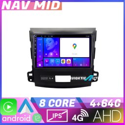 Navigatie Android Mitsubishi Outlander 2010, 4GB RAM, 64GB, CarPlay