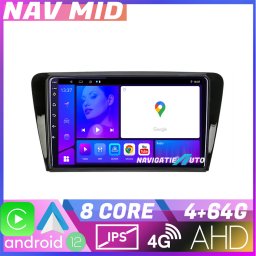 Navigatie Android Skoda Rapid si Seat Toledo 2013+, 4GB RAM, 64GB, CarPlay