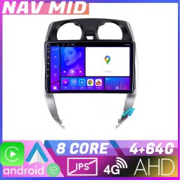 Navigatie Nissan Note 2012-2019 Android 12, 4GB RAM, 64GB, CarPlay