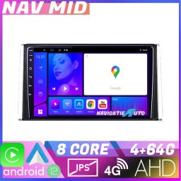 Navigatie Toyota Auris 2017 Android 12, 4GB RAM, 64GB, CarPlay, 720P