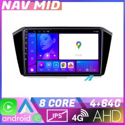 Navigatie dedicata VW Passat 2015 EDOTEC Lite Android 12, 4GB+64GB, CarPlay