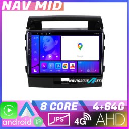 Navigatie Toyota Land Cruiser 200 2008-2015 Android 12, 4GB RAM, 64GB, CarPlay