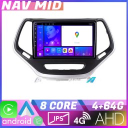 Navigatie Jeep Cherokee 2014-2019 Android 12, 4GB RAM, 64GB, CarPlay