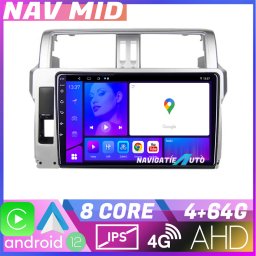 Navigatie Toyota Land Cruiser Prado J150 2014-2017 Android 12, 4GB/64GB, CarPlay