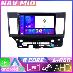Navigatie Mitsubishi Lancer Android 12, 4GB RAM, 64GB, CarPlay