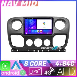 Navigatie Android Opel Movano Renault Master 2010-2021 4GB RAM 64GB CarPlay