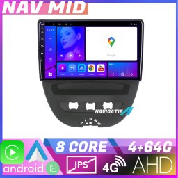 Navigatie Android Citroen C1 Peugeot 107 Toyota Aygo 2005-2014, 4GB+64GB