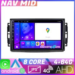 Navigatie auto Chrysler Jeep Android 12, 4GB RAM, 64GB, CarPlay, 720P