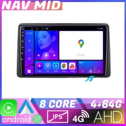Navigatie dedicata Dacia Duster 2019+ Android 12, 4GB RAM, 64GB, CarPlay
