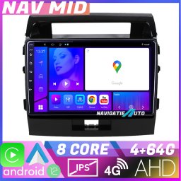 Navigatie Toyota Land Cruiser 2008-2015 Android 12, 4GB RAM, 64GB, CarPlay