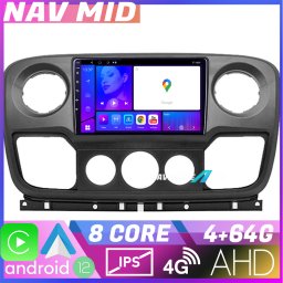 Navigatie Android Opel Movano si Renault Master 2010-2021, 4GB+64GB