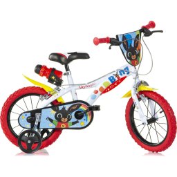 Bicicleta pentru copii 14 inch Bing, cu roti ajutatoare si doua frane
