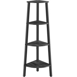 Raft de colt VASAGLE cu 4 polite, cadru metalic si lemn, 125 cm