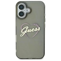 Husa Guess iPhone 16 IML Heart Negru