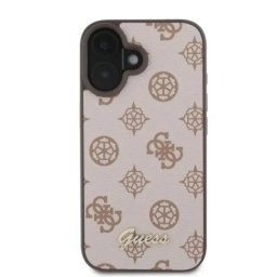 Husa Guess iPhone 16 Peony Script MagSafe Maro