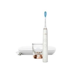 Periuta de dinti Philips DiamondClean HX9911/94, Senzor de presiune, 4 moduri de periere, 3 intensitati, Bluetooth 4.0, Roz/Auriu
