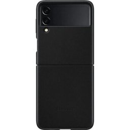 Carcasa pentru SAMSUNG Galaxy Z Flip3, EF-VF711LBEGWW, piele, negru