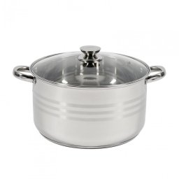 Oala cu capac Heinner HR-HJ-12, 30 x 17 cm, 12 L, Argintiu