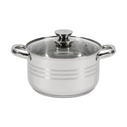 Oala cu capac Heinner HR-HJ-045, 22 x 12.5 cm, 4.5 L, Inox