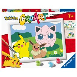 Set de pictura Ravensburger CreArt coloring book for kids Pokemon, 13 x 18 cm, Vopsele acrilice