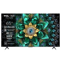 Televizor Mini LED TCL 65Q6C, 164 cm, Google TV, Ultra HD 4K, Clasa F, Negru
