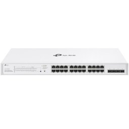 Switch TP-Link Festa FS328GP, 24 porturi Gigabit PoE+, 4 sloturi Gigabit SFP, 250W buget PoE, carcasa metalica, rackabil