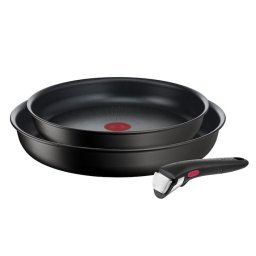 Set 3 piese vase de gatit Tefal Ingenio Eco Resist On, 2 tigai de gatit, 1 maner detasabil, inductie