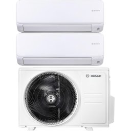 Air conditioner multi-split Bosch Seria 6000i, 9000 + 12000 BTU, external unit 18000 BTU, Class A++/A+, Wi-Fi Ready, Alb