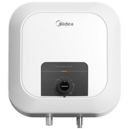 Boiler electric Midea D10-20VD1(O), model compact, 2000 W, volum 10L, control mecanic, montaj deasupra chiuvetei, Alb