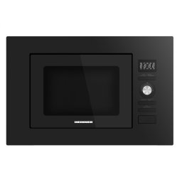 Cuptor cu microunde incorporabil HEINNER HMW-MDBI20GDBK, 800 W, 20 l, Grill 1000 W, 5 trepte putere, 8 programe, Platou rotativ 24.5 cm, Negru