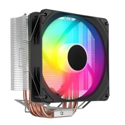 Cooler Procesor Serioux CC92ARGB, dimensiuni 90x90x25 mm, viteza 800-1600 RPM, RGB LED, Negru