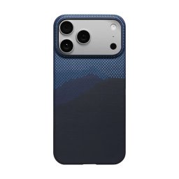 Carcasa Pitaka Ultra Slim Over the Horizon cu Magnetic Ring compatibila cu iPhone 17 Pro, Albastru