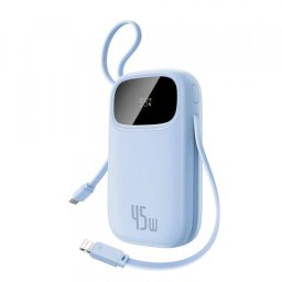 Baterie Externa Baseus EnerFill FC31 Qpow 3, 20000mAh, 45W, QC + PD, 1 x Lightning - 1 x USB-A - 2 x USB-C, Albastra