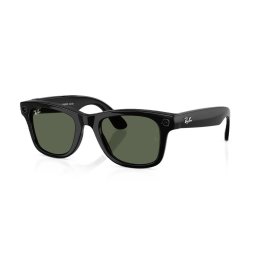 Ochelari Smart Ray-Ban META Wayfarer Gen 2 RW4012 601/71, marime M (50-22), Wi-Fi 6, Bluetooth, Aparat foto cu filmare, Asistent vocal, 32GB Flash, Lentile G-15 Verzi, Negru lucios