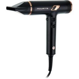 Uscator de par compact Rowenta Nano HY8310F0, 1700W, 3 trepte temperatura, 3 trepte viteza, generator de ioni, flux de aer rece, duza de concentrare, difuzor volum, grilaj detasabil, perie de curatare, negru