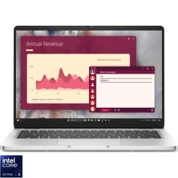 Laptop DELL Pro 14 PC14250, Display 14" FHD+, Procesor Intel® Core™ Ultra 5 235U, RAM 16GB DDR5, 512GB SSD, Placa video Intel Graphics, Windows 11 Pro, Gri